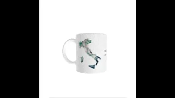 Italy Personalised Watercolour Map Mug