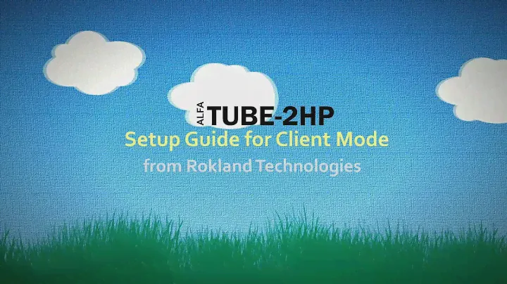 Alfa Tube-2HP Outdoor PoE AP/CPE Hardware and Software Setup: Client Bridge Mode