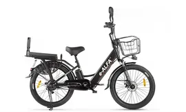 Электровелосипед GREEN CITY e-ALFA new, мощность 350 Вт, колеса 24, батарея 10.4 Ah, пробег до 40 км, скорость дл 35 км/ч, грузоподъёмность 130 кг, скрость 1, тормоза барабанного типа