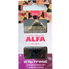 Иглы ALFA для квилтинга № 7 AF-239G