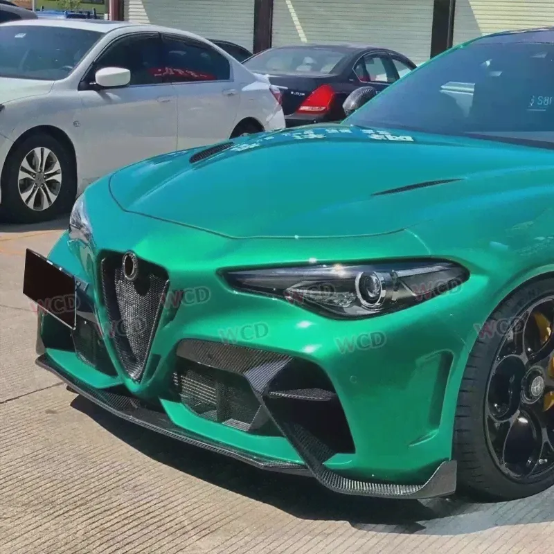 Наполовину из углеродного волокна GTAM Style Giulia передний бампер для Alfa Romeo Giulia обновленный бампер Facelift автозапчасти Bodykit (art.: 3920c1fc3d514)-0