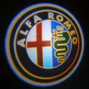 Подсветка в двери с логотипом Alfa Romeo