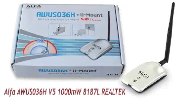 Alfa Network AWUS036H V5 1000mW 8187L REALTEK. Посылка с eBay #2