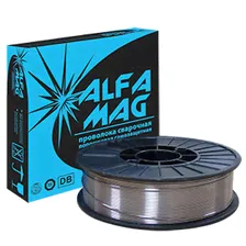 Проволока порошковая E71T-GS Alfa Mag D=0.8 мм 1кг голубой