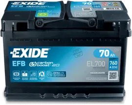 Аккумулятор Exide EFB для Alfa Romeo 75 I 1985-1992. Артикул EL700