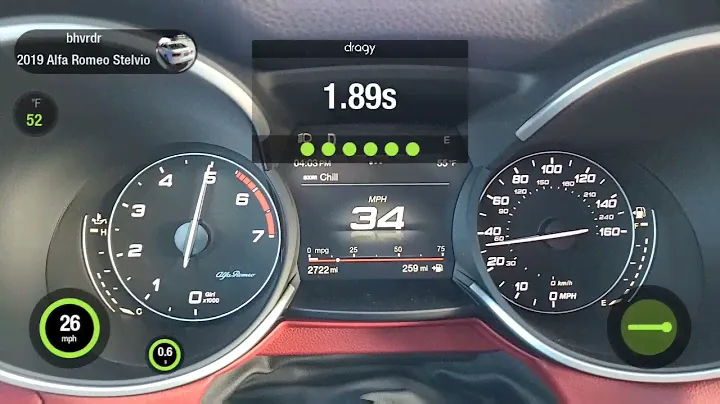 Alfa Romeo Stelvio 2.0l bone stock 1/4 mile, 0-60mph, 1/8 mile dragy times...