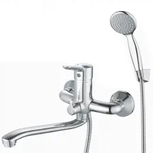 Смеситель для ванны GROSS AQUA Alfa с длинным изливом 7211313C-35S