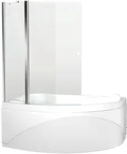 Шторка на ванну Aquanet Alfa 2 NF7221-2 pivot, прозрачное стекло
