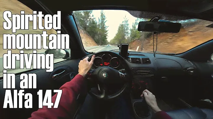 2004 Alfa Romeo 147 ti, 1.6TS, POV spirited mountain driving (binaural audio).