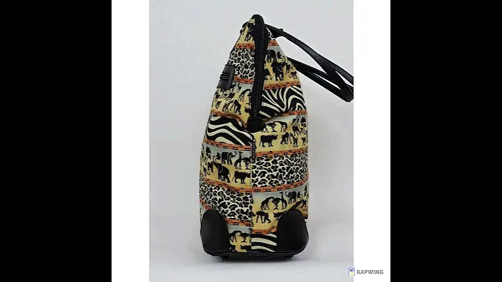 Alfagear Alfa Gear Oversized Safari Animals Rolling Tote Shopping Travel Weekend