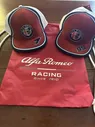 2 F1 Caps Alfa Romeo Racing Kimi Raikkonen A.Giovinazzi 2020+ Alfa Bag