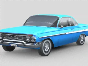 Alfa Romeo Giulietta Spider 1955 Low-poly 3D Model-4
