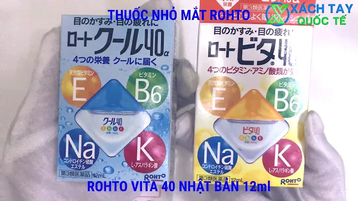 Mở Hộp 2 Thuốc Nhỏ Mắt Rohto Vita 40 Nội Địa Nhật (Xanh-Vàng) -  Xách Tay Nhật Bản