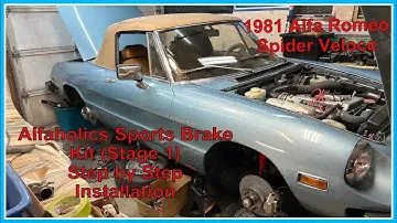 1981 Alfa Romeo Spider Veloce, Alfaholics Sports Brake Package (Stage 1), Installation Step by Step