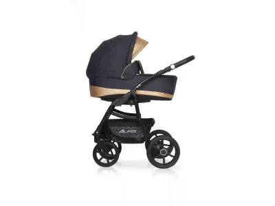 Коляска 3 в 1 Riko Basic Alfa Ecco графит/песочный