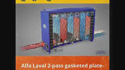 Alfa Laval 2-pass gasketed plate-and-frame heat exchanger