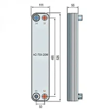Паяный теплообменник Alfa Laval AC-70X-20H-F