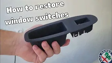 How to restore, clean scratched and sticky window switches, controls. Alfa Romeo 159 [1080p 60fps]