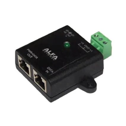 Alfa APOE03G Single-Port Redundant Industrial Gigabit PoE Injector, гигабитный инжектор питания