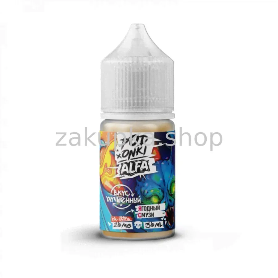ЖИДКОСТЬ ALFA VAPE & PODONKI HARD 30 мл - Ягодный смузи-0