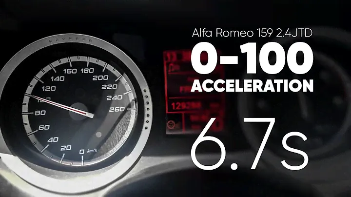 Альфа Ромео 159 2.4 jtdm Q-tronic разгон 0-100 км/ч (6.7 сек)
