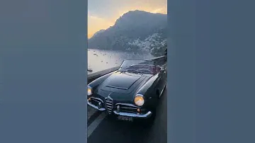 Golden Hour with the Alfa Romeo Giuliette Spider at the Almafi coast