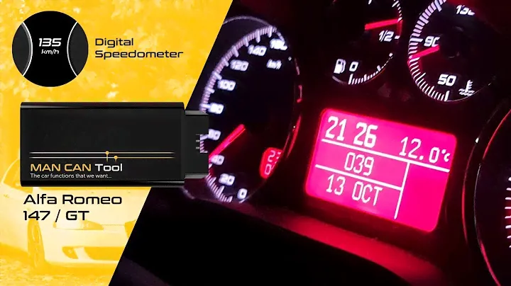Alfa Romeo 147 & GT - Voltmeter, Digital Speedometer & RPM + Shift Warning