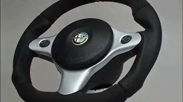 Custom Steering Wheels EU👉 Alfa Romeo 159 Flat bottom Sport grip steering wheel