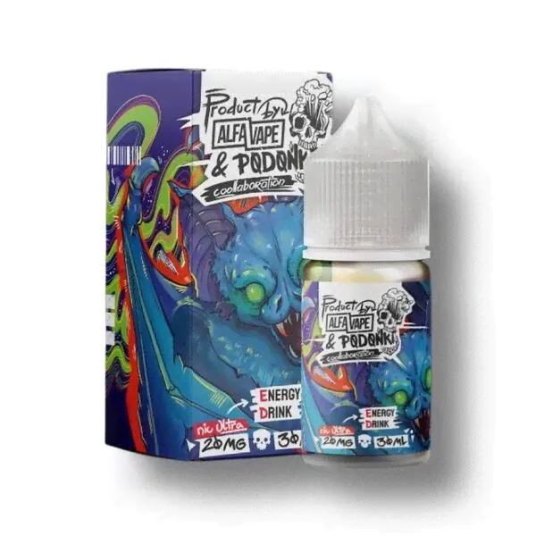 Жидкость ALFA VAPE &amp; PODONKI Salt - Energy Drink 30мл (Ultra Hard 7+)-0