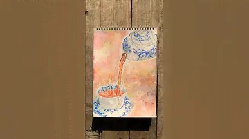 tea pot & mug☕️💖 #art #watercolor #painting #artwork