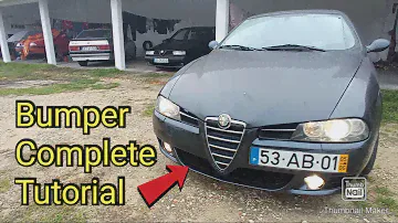 How to remove headlights and front bumper, Alfa Romeo 156. How to remove wheel arch covers.