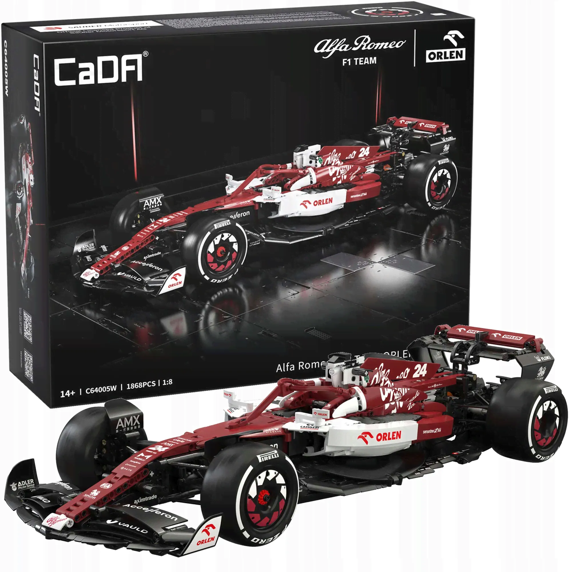 Cada Alfa ROMEO TEAM Formula F1 Orlen Красная гоночная машина 1868 EL.-0