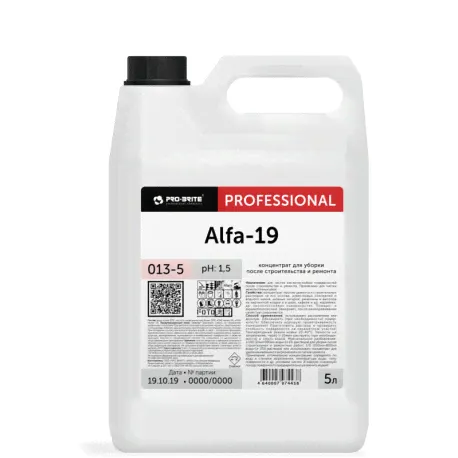PRO-BRITE Alfa-19 Концентрат для уборки после строительства и ремонта, 5 л-1