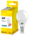 Лампа LED ALFA G45 шар 8Вт 230В 4000К E14 (6шт) IEK