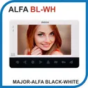 MAJOR ALFA BLACK-WHITE. Видеодомофон 7 дюймов. 2 панели - 2 аудио трубки.