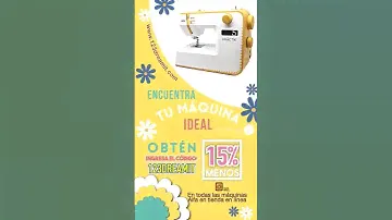 Buscas una nueva máquina de coser, consegue una Alfa con 15% de descuento https://bit.ly/3ODRLpJ