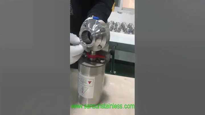 Stainless Steel Pneumatic Sanitary Butterfly Control Valve