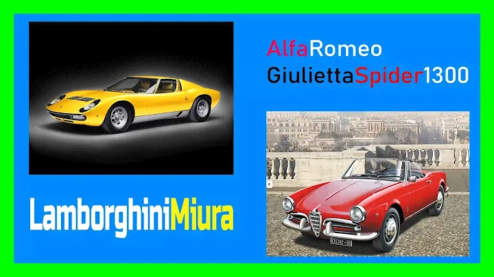 Quick look at: ITALERI Alfa Romeo Giulietta Spider 1300 and Lamborghini  Miura 1:24