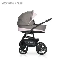 Коляска 3 в 1 Rico Basic Alfa Ecco, цвет серый-розовый