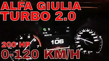 Alfa Romeo Giulia 2.0 Turbo 0-120 km/h 200 HP Q2 PETROL (dry road) ACCELERATION