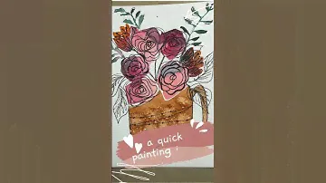 ( flower in a mug) a short tutorial! ￼ #watercolorpainting #art #cards #tutorials