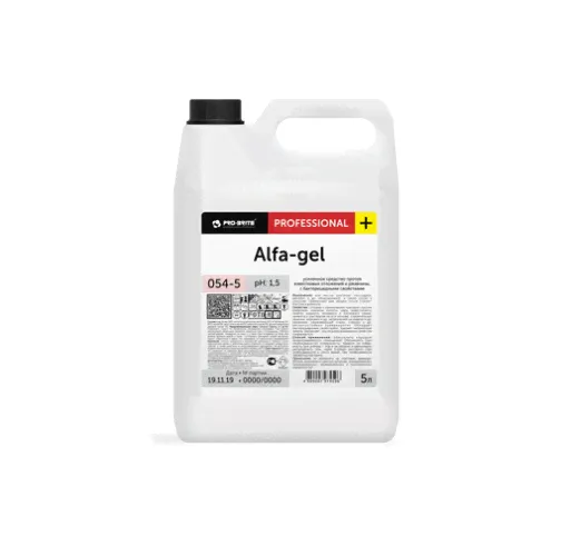 PRO-BRITE Alfa-Gel 5л концентрат с дез.эффектом для мойки сантехнических и др.поверхностей 1/4