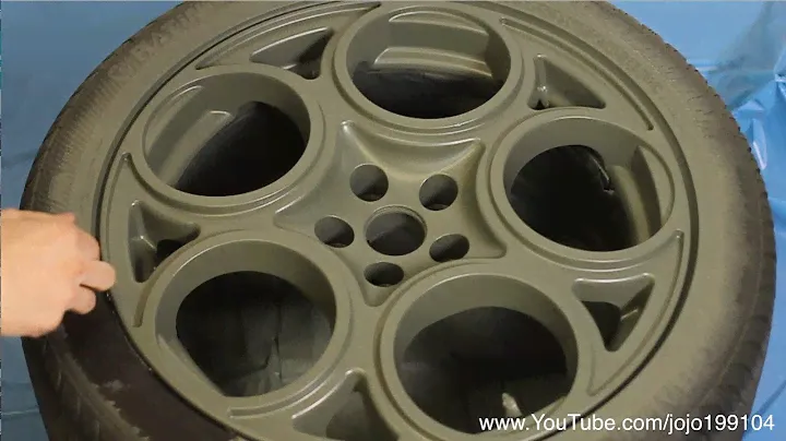 Camo Green Plastidip on Alfa Romeo 147 GTA Wheels