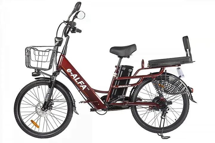 Велогибрид Green City e-ALFA LUX Коричневый-4