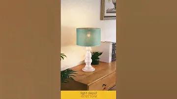 🌟 Give your lamp a new look with the blue Canvas lampshade! - Light Depot