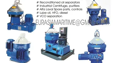 Alfa Laval spares parts, marine oil purifier, westfalia separator spares,  centrifuge separator