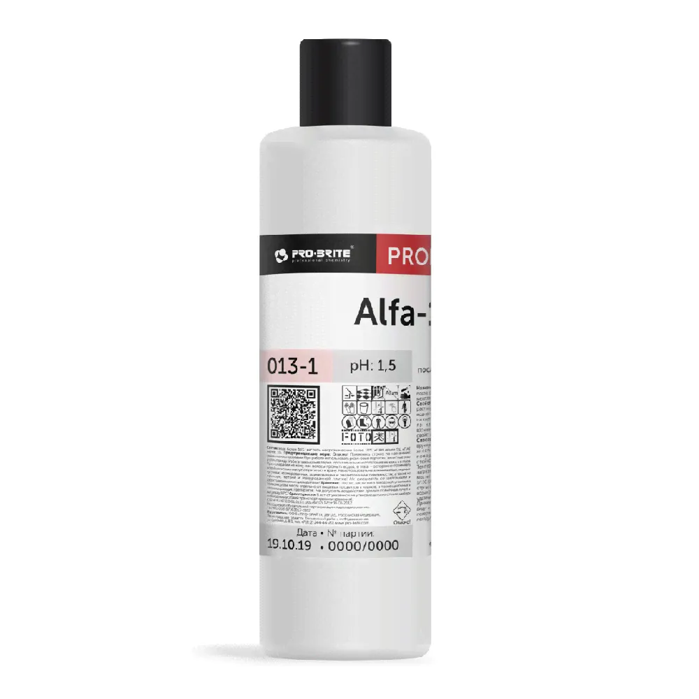 Alfa-19 (Альфа-19), PRO-BRITE Концентрат для уборки после ремонта (послестрой), 1л, 20шт/кор