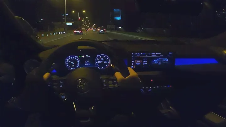 2022 Alfa Romeo TONALE driving at NIGHT [1.5, 130 HP] POV Test ride (ambient light) #37 CARiNIK