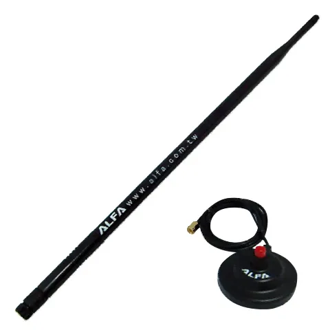 Alfa Omni Antenna 2.4GHz 9dBi (ARS-N19M) RP-SMA Male, антенна всенаправленная пассивная с магнитным основанием-0