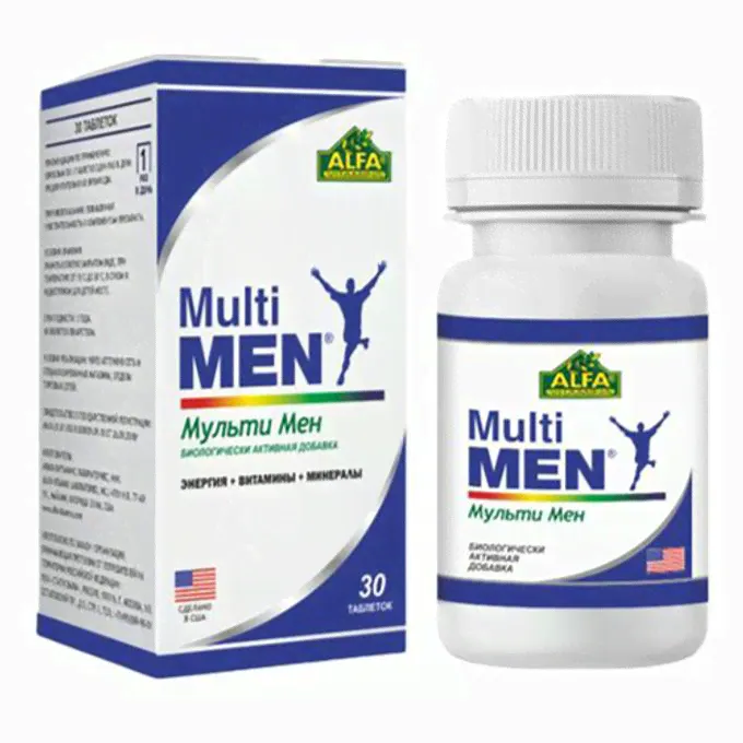Мульти Мен витаминно-минеральный комплекс Alfa Vitamins таблетки для мужчин 1230 мг 30 шт-0